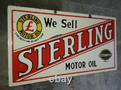 Porcelian Sterling Enamel Sign Size 36x18 Inches Double Sided Porcelian Sterling Enamel Sign Size 36x18 Inches Double Sided