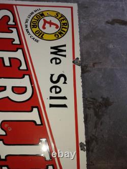 Porcelian Sterling Enamel Sign Size 36x18 Inches Double Sided