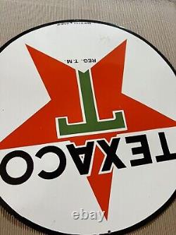 Porcelian Texaco Enamel Sign Size 36 Inches Double Sided