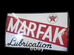 Porcelian Texaco Marfak Enamel Sign Size 48x18 Inches Double Sided