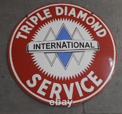 Porcelian Triple Diamond Enamel Sign Size 30x30 Inches Double Sided