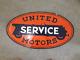 Porcelian United Motors Enamel Sign Size 42x20 Inches Double Sided