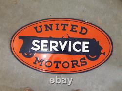 Porcelian United Motors Enamel Sign Size 42x20 Inches Double Sided