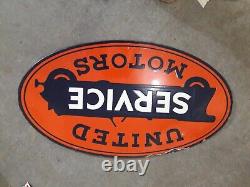 Porcelian United Motors Enamel Sign Size 42x20 Inches Double Sided