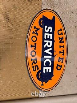 Porcelian United Motors Enamel Sign Size 42x22 Inches Double Sided