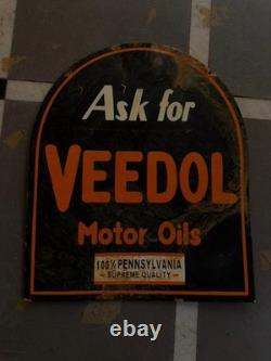 Porcelian Veedol Enamel Sign Size 24x22 Inches Double Sided