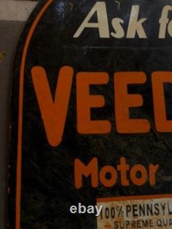 Porcelian Veedol Enamel Sign Size 24x22 Inches Double Sided