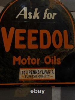 Porcelian Veedol Enamel Sign Size 24x22 Inches Double Sided