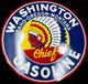Porcelian Washington Gasoline Enamel Sign Size 30x30 Inches Double Sided