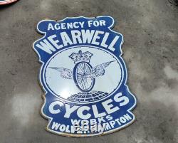 Porcelian Wearwell Enamel Sign Size 20x29 Inches Double Sided