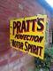 Pratts Enamel Sign Double Sided Flanged Wall Sign Pratts Motor Spirit Garage