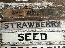 Produce Stand Antique Aafa Wood Painted Advertising Trade Signs Double Sided