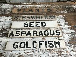 Produce Stand Antique Aafa Wood Painted Advertising Trade Signs Double Sided