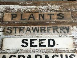 Produce Stand Antique Aafa Wood Painted Advertising Trade Signs Double Sided