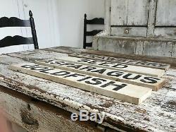 Produce Stand Antique Aafa Wood Painted Advertising Trade Signs Double Sided