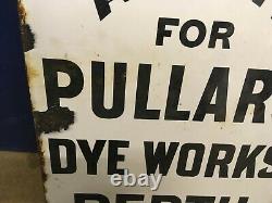 Pullars' Dye Works Enamel Sign Double Sided Original