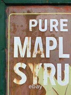 Pure Maple Syrup Sign Double Sided Metal 30 by 42