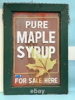 Pure Maple Syrup Sign Double Sided Metal 30 by 42