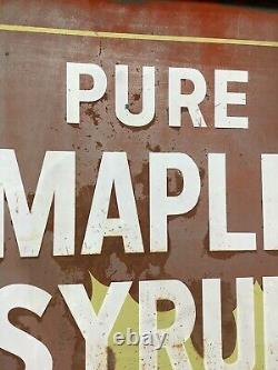 Pure Maple Syrup Sign Double Sided Metal 30 by 42