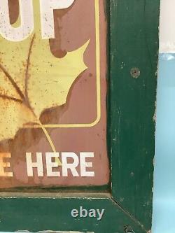 Pure Maple Syrup Sign Double Sided Metal 30 by 42