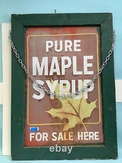 Pure Maple Syrup Sign Double Sided Metal 30 by 42