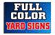 (qty 10) 18 X 24 Full Color Double Sided Custom Yard Sign With H-stakes