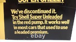 RARE 1970's SHELL GASOLINE PLASTIC GAS PUMP FACE DOUBLE SIDED SIGN OIL ORIGINAL