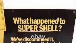 RARE 1970's SHELL GASOLINE PLASTIC GAS PUMP FACE DOUBLE SIDED SIGN OIL ORIGINAL