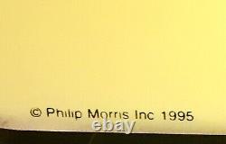 RARE CHARMING 1995 MARLBORO ELECTRIC FLUORESCENT LIGHT SIGN DOUBLE SIDED 28x12