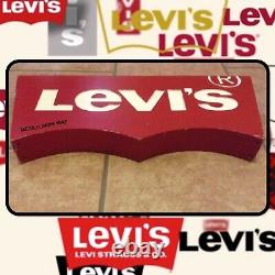 RARE Double Sided Genuine Vintage Levis Jean Shop Display Logo Advertising Sign