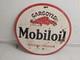 Rare Early Mobiloil Gargoyle Socony Vacuum Porcelain Sign Double Sided 1940s
