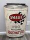 Rare Vintage Double Sided Amalie Racing Motor Oil Advertising Hanging Sign