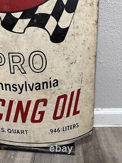 RARE Vintage Double Sided AMALIE Racing Motor Oil Advertising Hanging sign