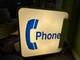 Rare? Vintage? Large? Telephone Pay Phone Sign Electric Light Box? 23x23