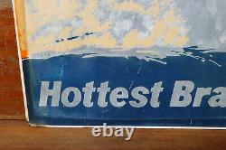 RARE Vintage Original CONOCO Hottest Brand Going Double Sided Advertising Sign