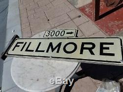 RARE Vintage Original Fillmore double sided Street Sign San Francisco 60s, 70s