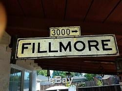 RARE Vintage Original Fillmore double sided Street Sign San Francisco 60s, 70s