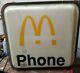 Rare Vintage Ronald Mcdonalds Phone Booth Sign Flange Double Side Lighted