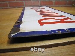 ROOMS $2.00 Old Double Sided Porcelain Advertising Sign General Steel Wares Prod