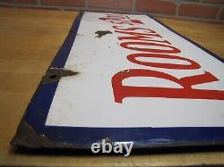 ROOMS $2.00 Old Double Sided Porcelain Advertising Sign General Steel Wares Prod