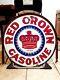 Rare 1915 30 Red Crown Gasoline Double Sided Porcelain Sign