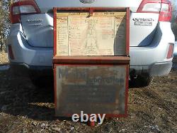 Rare 1936 Mobil Oil Lubrication Charts Large 39 X 25 Double Sided Metal Sign