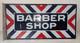 Rare Antique Embossed Enameled Flanged Double Sided Barber Shop Sign 24 By 12 In