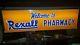 Rare Antique Rexall Drug Store Lighted Double Sided Advertising Sign 1940's