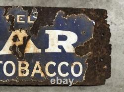 Rare EARLY Vintage STAR TOBACCO SIGN Double Sided PORCELAIN Cigarettes CIGARS