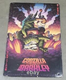 Rare Godzilla Vs. Charles Barkley Nike Store Double Sided Hanging Carboard Sign