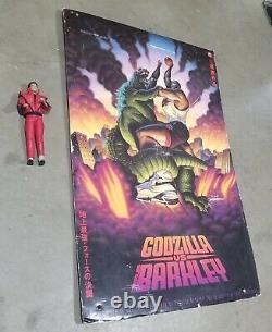 Rare Godzilla Vs. Charles Barkley Nike Store Double Sided Hanging Carboard Sign