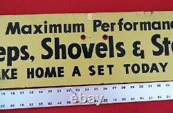 Rare Ih Masonite/wood Sweeps, Shovels & Steels Double Sided 48 X 8 X 1/4 Sign