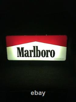 Rare Marlboro Electric Fluorescent Light Sign Double Sided 28x12 From 1995