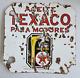 Rare Original Texaco Motor Oil 30x30 Inches Double Sided Porcelain Sign Spanish